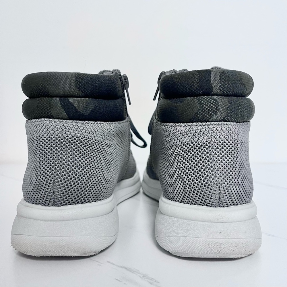Clarks Cloudsteppers High Top Zip Sneaker Gray Grey Camouflage Detail 10 Wide - Picture 4 of 10